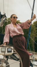 Wide Double Pleated Trouser