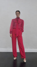 Refined Tie Neck Blouse