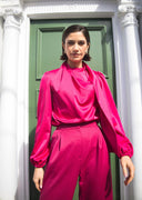 High Waisted Wide Leg Trouser